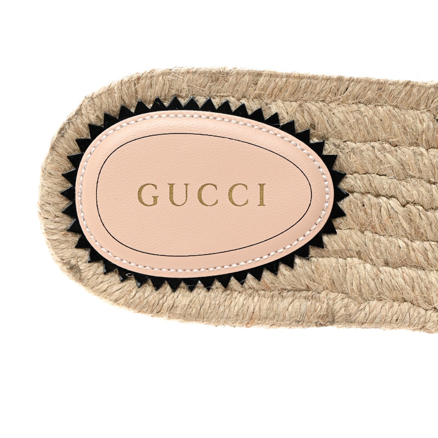 Denim Crystals GG Monogram Espadrille 20mm Slide Sandals 39 Denim