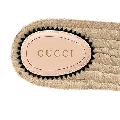Gucci Denim Crystals GG Monogram Espadrille 20mm Slide Sandals 39 Denim 6 of 9