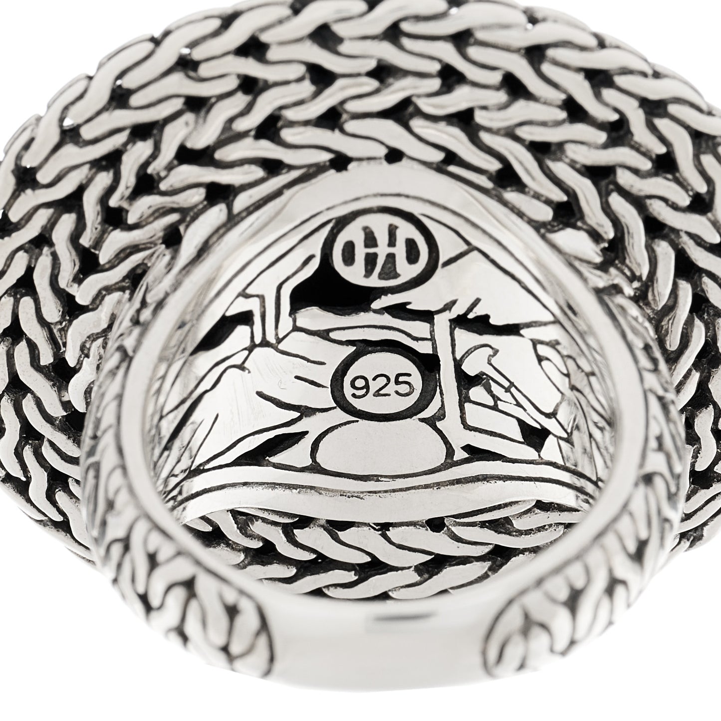 Sterling Silver Palu Hammered Dome Ring 55 7.25