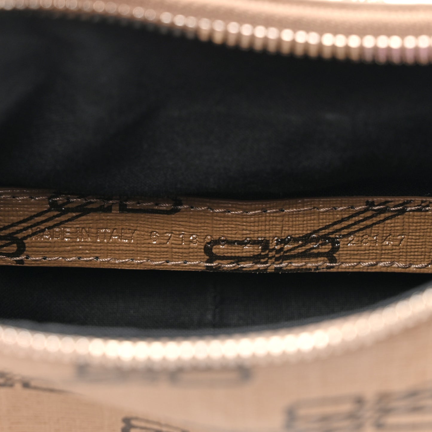 Coated Canvas BB Monogram Le Cagole Shoulder Bag XS Beige Brown