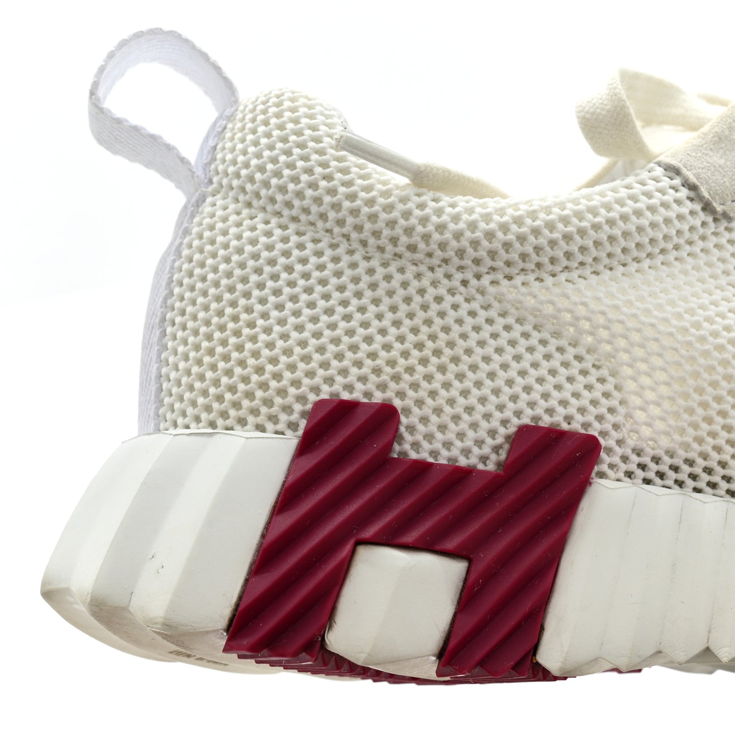 Air Mesh Suede Goatskin Bouncing Sneakers 35 White Orange Pink