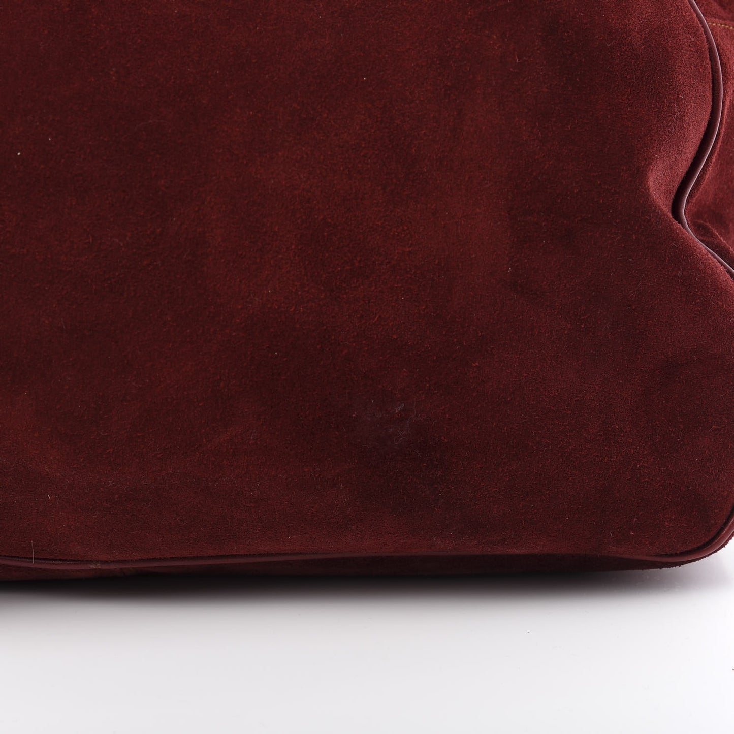 Suede Gaucho Double Saddle Bag Burgundy
