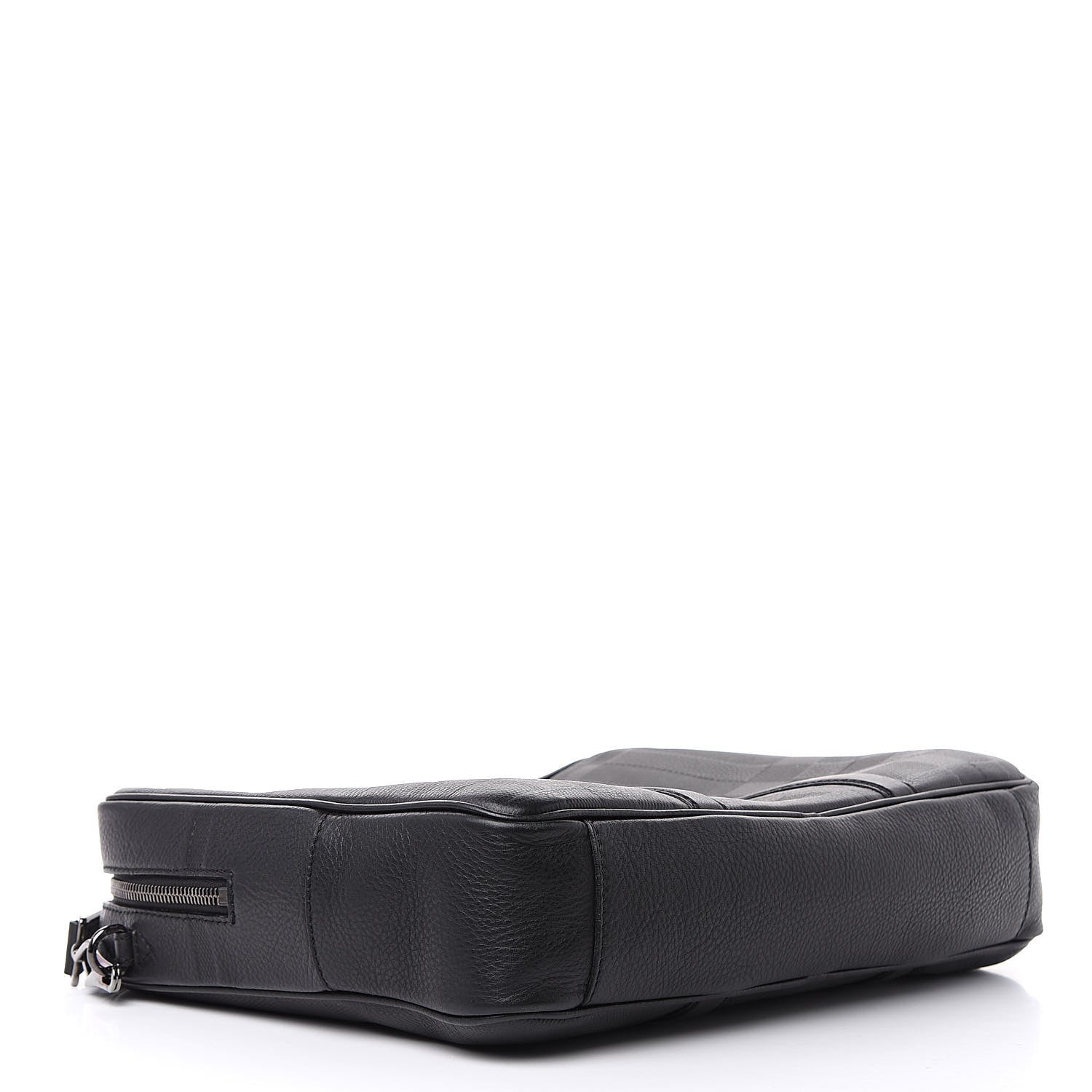 Burberry Heritage Grain Check Embossed Briefcase Black 4 of 10
