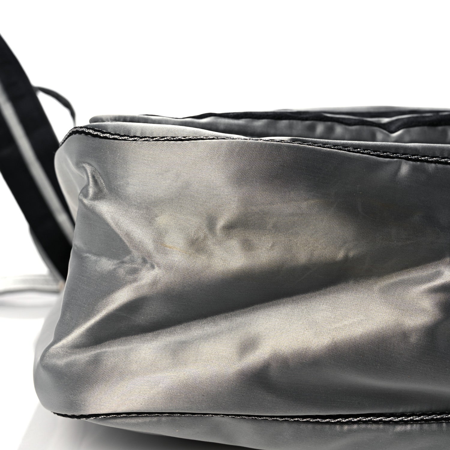 Chanel Metallic Nylon Sport CC Messenger Dark Silver 16 of 19