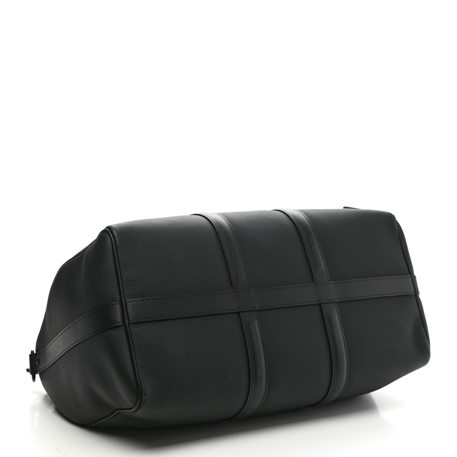 Louis Vuitton Grained Calfskin Aerogram Keepall Bandouliere 40 Black 3 of 10