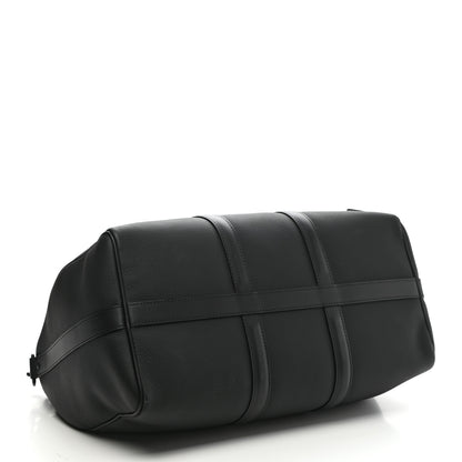 Louis Vuitton Grained Calfskin Aerogram Keepall Bandouliere 40 Black 3 of 10