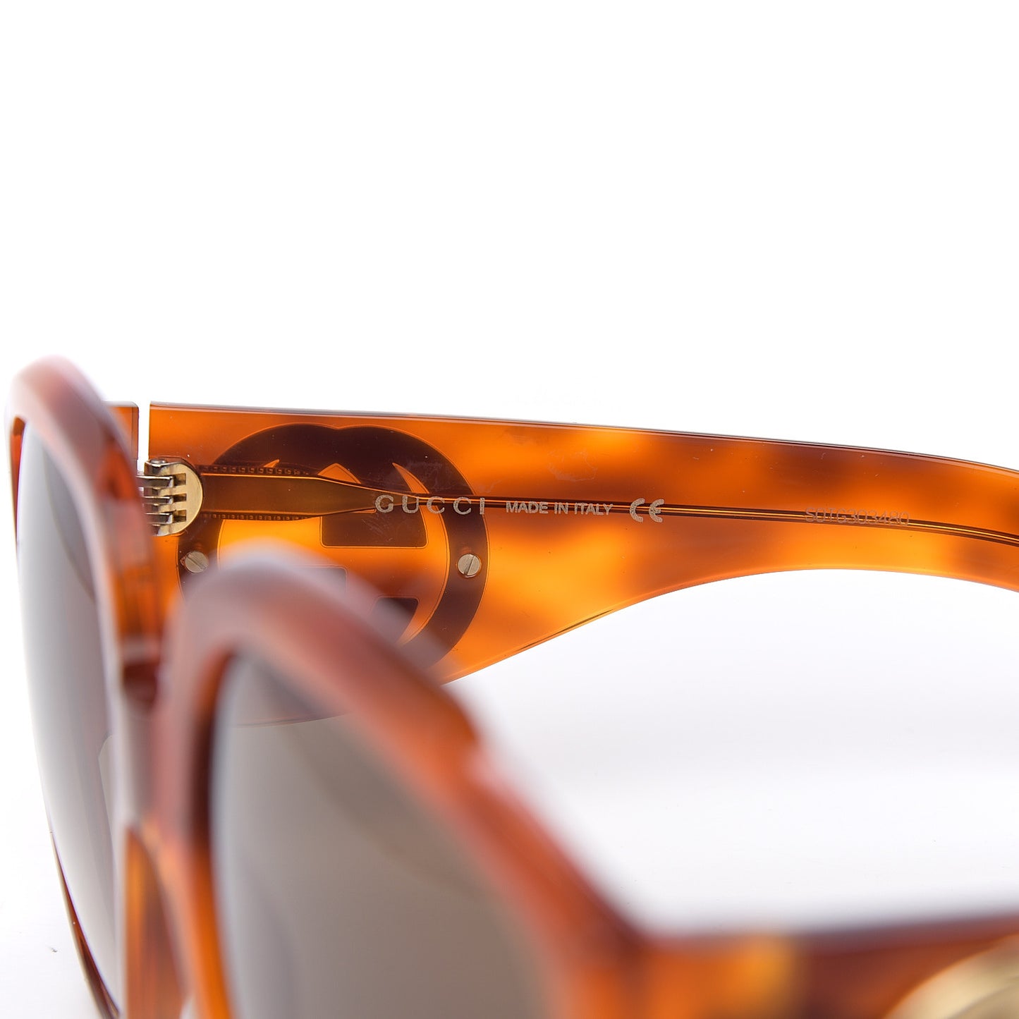 Acetate Oversized Interlocking GGG0151S Sunglasses Tortoise