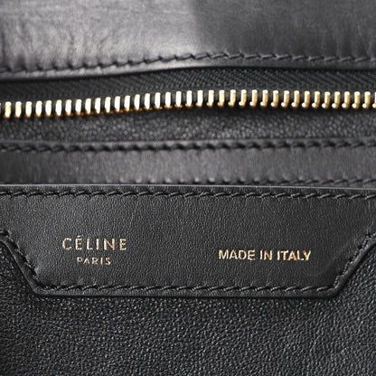 Celine Smooth Calfskin Suede Large Tri-Color Trapeze Brown Black 6 of 9