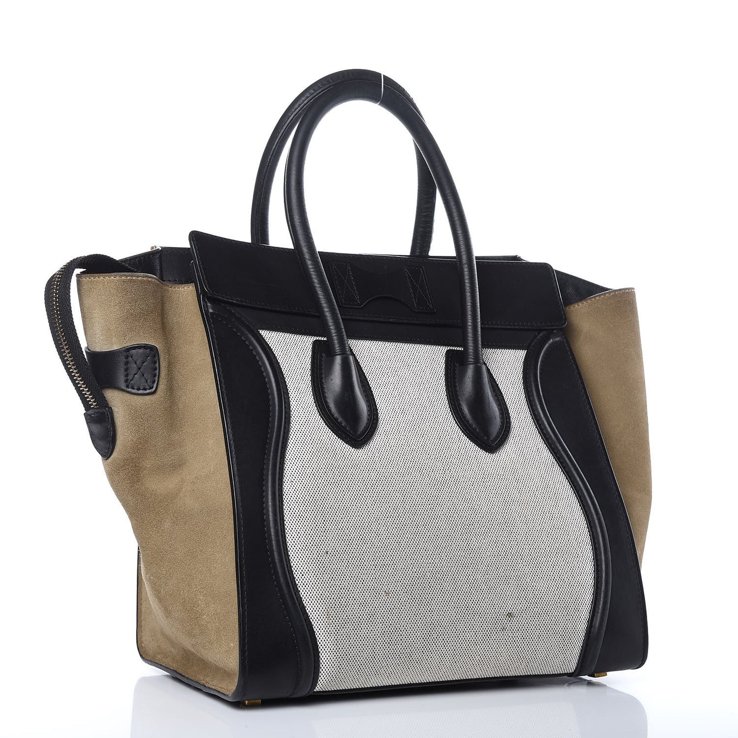 Canvas Smooth Calfskin Suede Mini Tri-Color Luggage