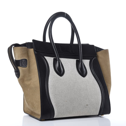 Celine Canvas Smooth Calfskin Suede Mini Tri-Color Luggage 3 of 20