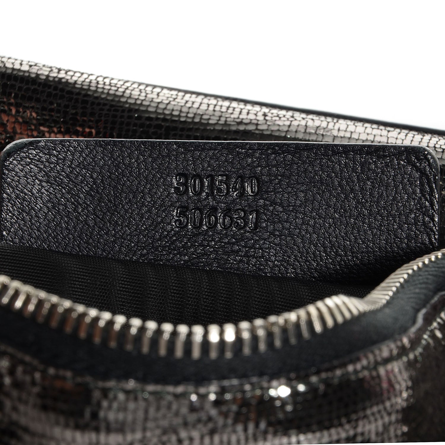 Alexander McQueen Textured Leather De Manta Cosmetic Case Silver 7 of 7