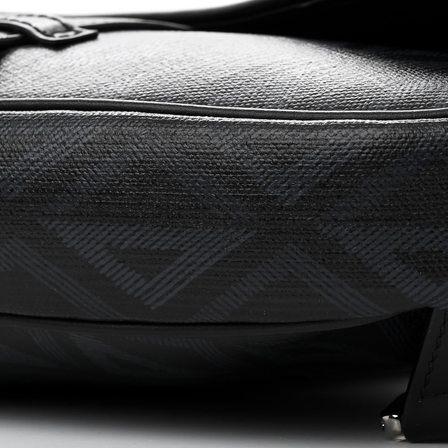 Christian Dior Coated Canvas CD Diamond Printed Mens Saddle Bag Black 10 of 11