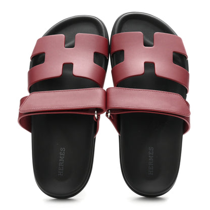Hermes Calfskin Womens Chypre Sandals 36 Rouge H 2 of 9