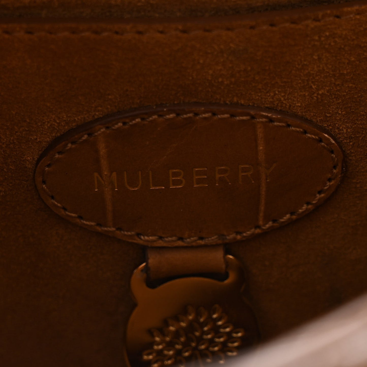 Crocodile Embossed Calfskin East West Bayswater Teak