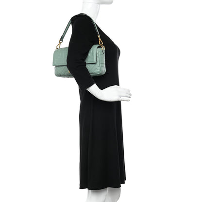 Fendi Nappa FF 1974 Embossed Baguette Menta 2 of 10