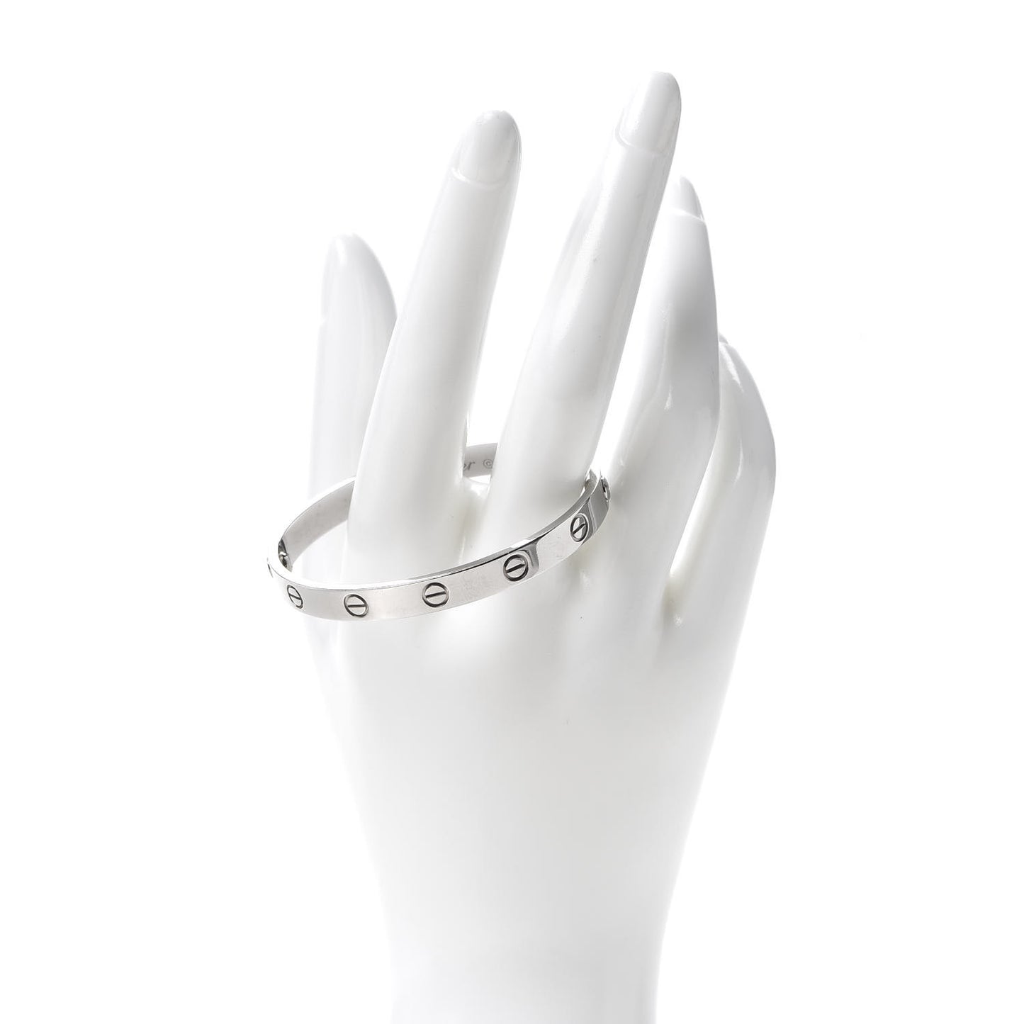 18K White Gold LOVE Bracelet 16