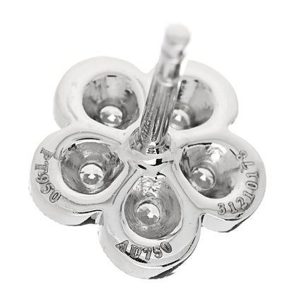 Tiffany Platinum 18K Rose Gold Pink Diamond Enchant Flower Earrings 5 of 6