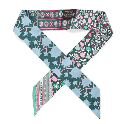 Hermes Silk Tapis Persans Twilly Lagon Vert Rose 1 of 4