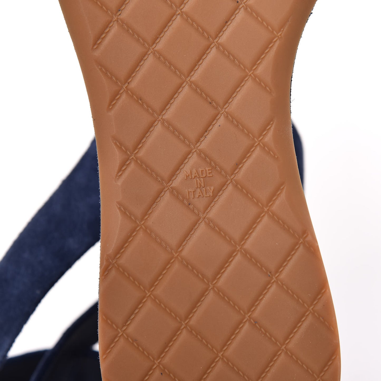 Suede Calfskin Platform Wedge Sandals 37.5 Blue