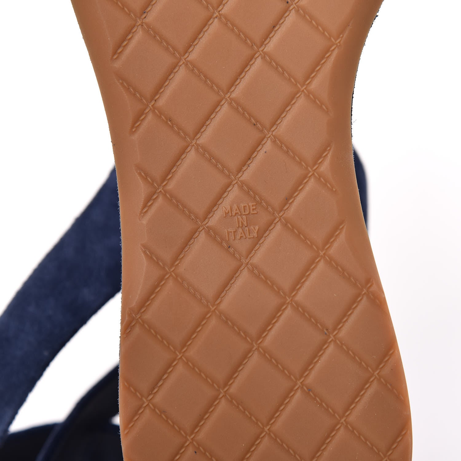 Chanel Suede Calfskin Platform Wedge Sandals 37.5 Blue 8 of 9