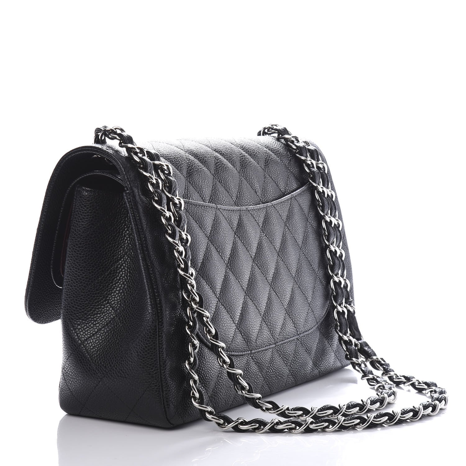 Chanel Caviar Quilted Jumbo Double Flap Black 3 of 10