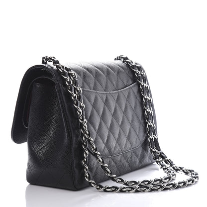Chanel Caviar Quilted Jumbo Double Flap Black 3 of 10