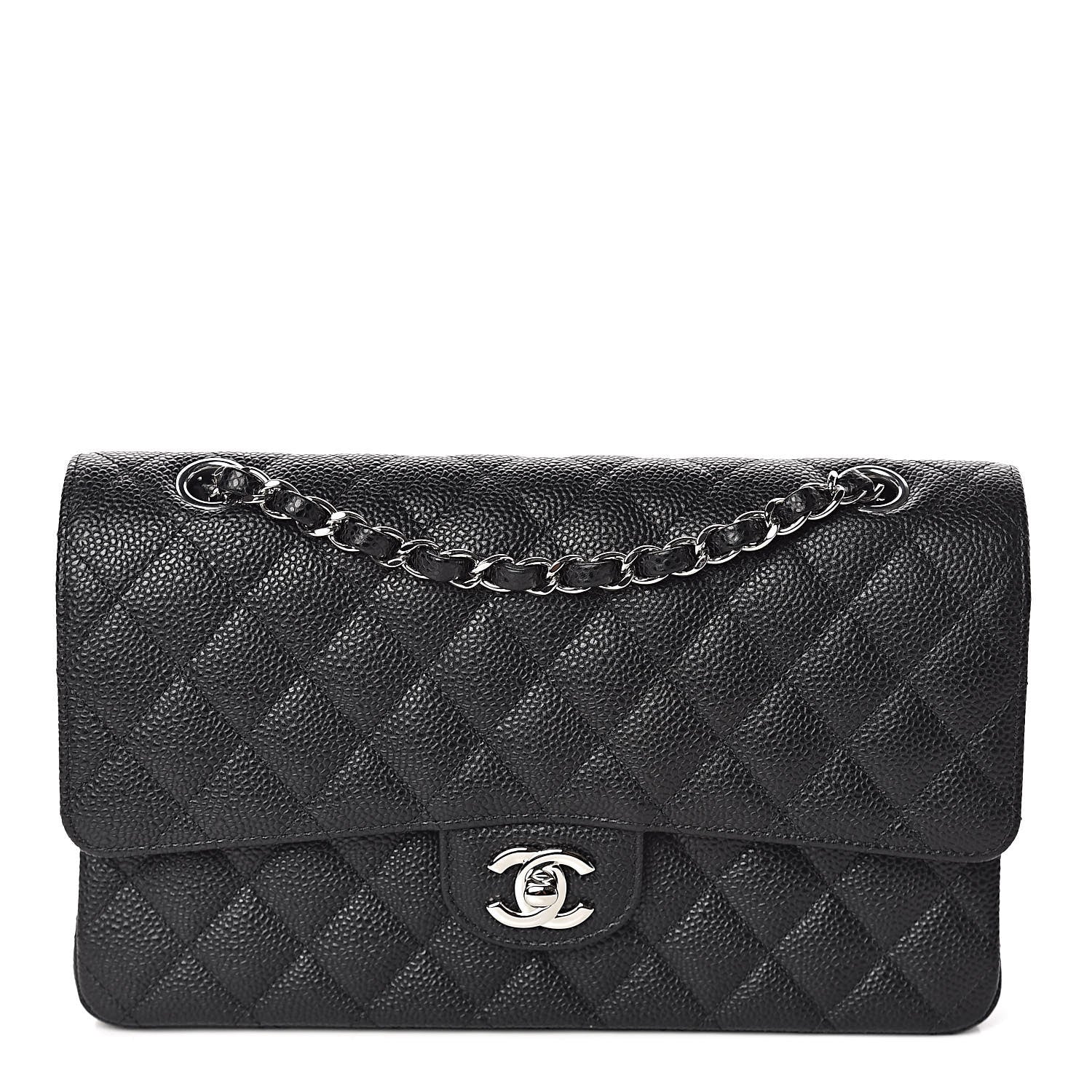 Chanel Caviar Quilted Medium Double Flap Black 1 of 11