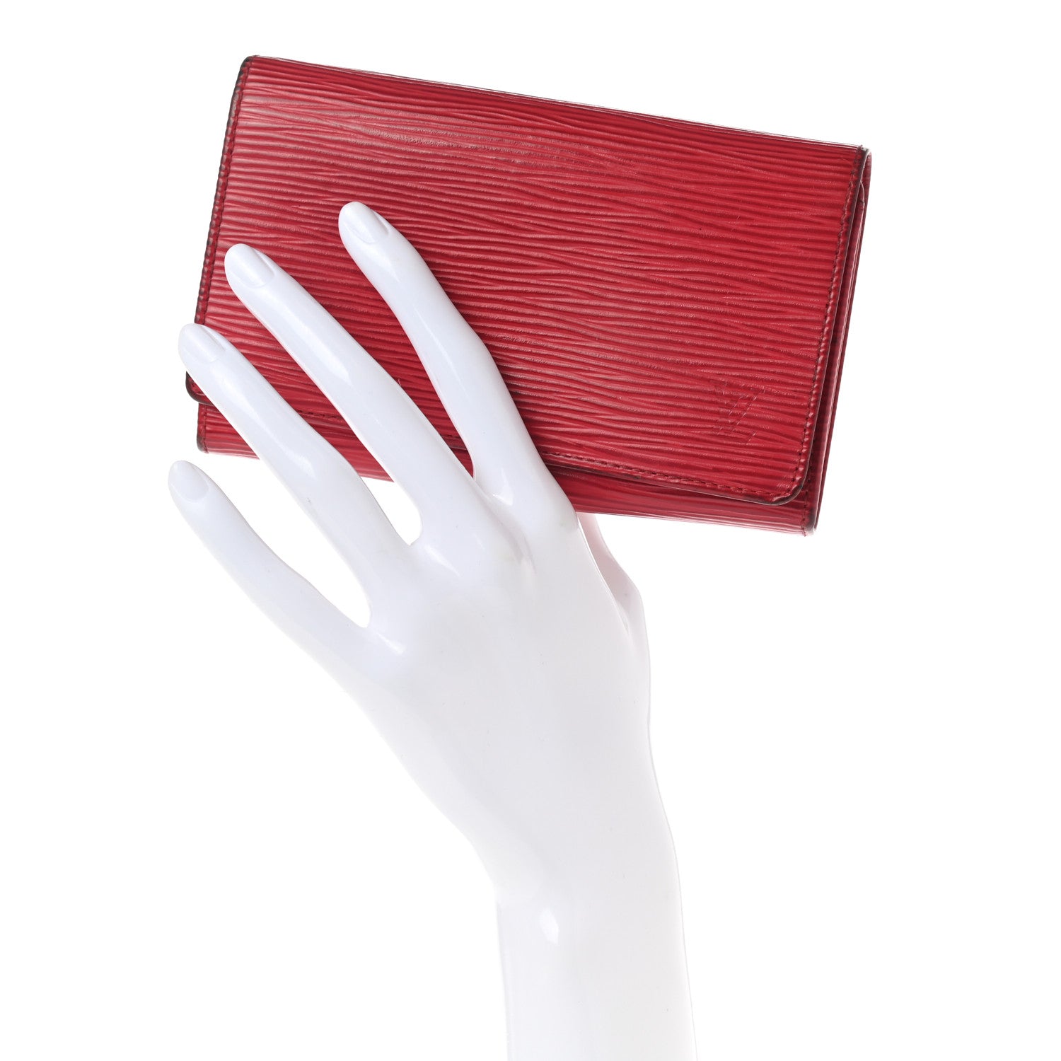 Louis Vuitton Epi Porte-Monnaie Billets Tresor Wallet Castillan Red 2 of 17