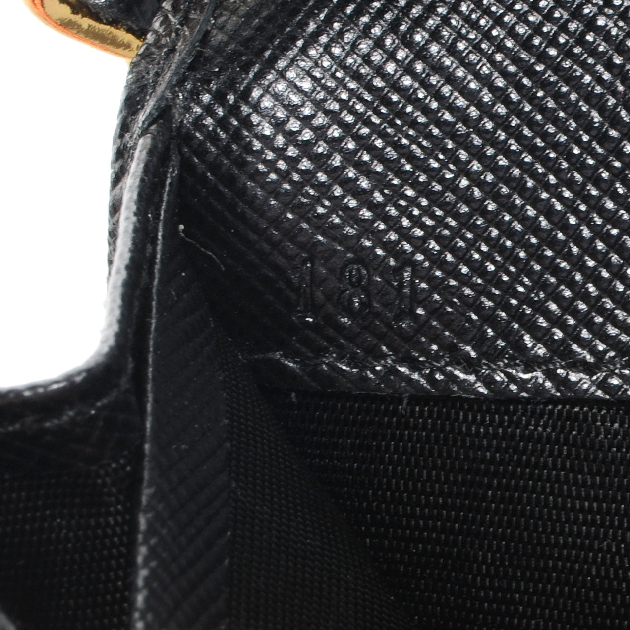 Saffiano Metal Oro Chain Wallet Nero Black