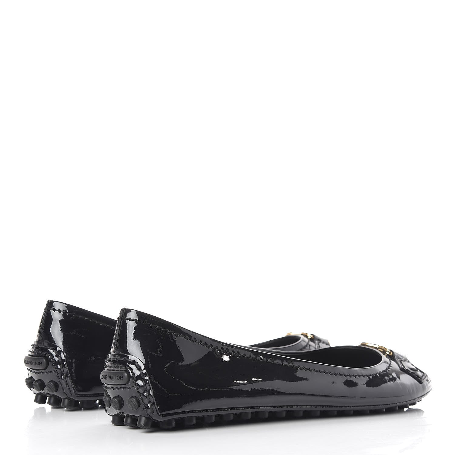Louis Vuitton Patent Calfskin Oxford Ballerina Flats 38.5 Black 4 of 8
