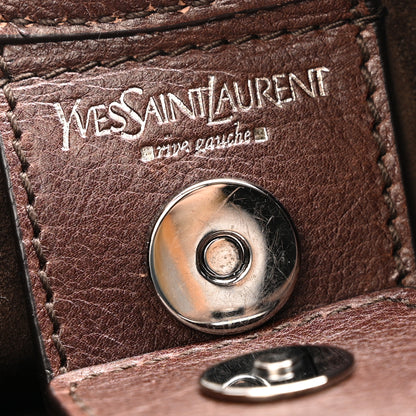 Saint Laurent Buffalo Leather Medium Mombasa Horn Bag Brown 6 of 12