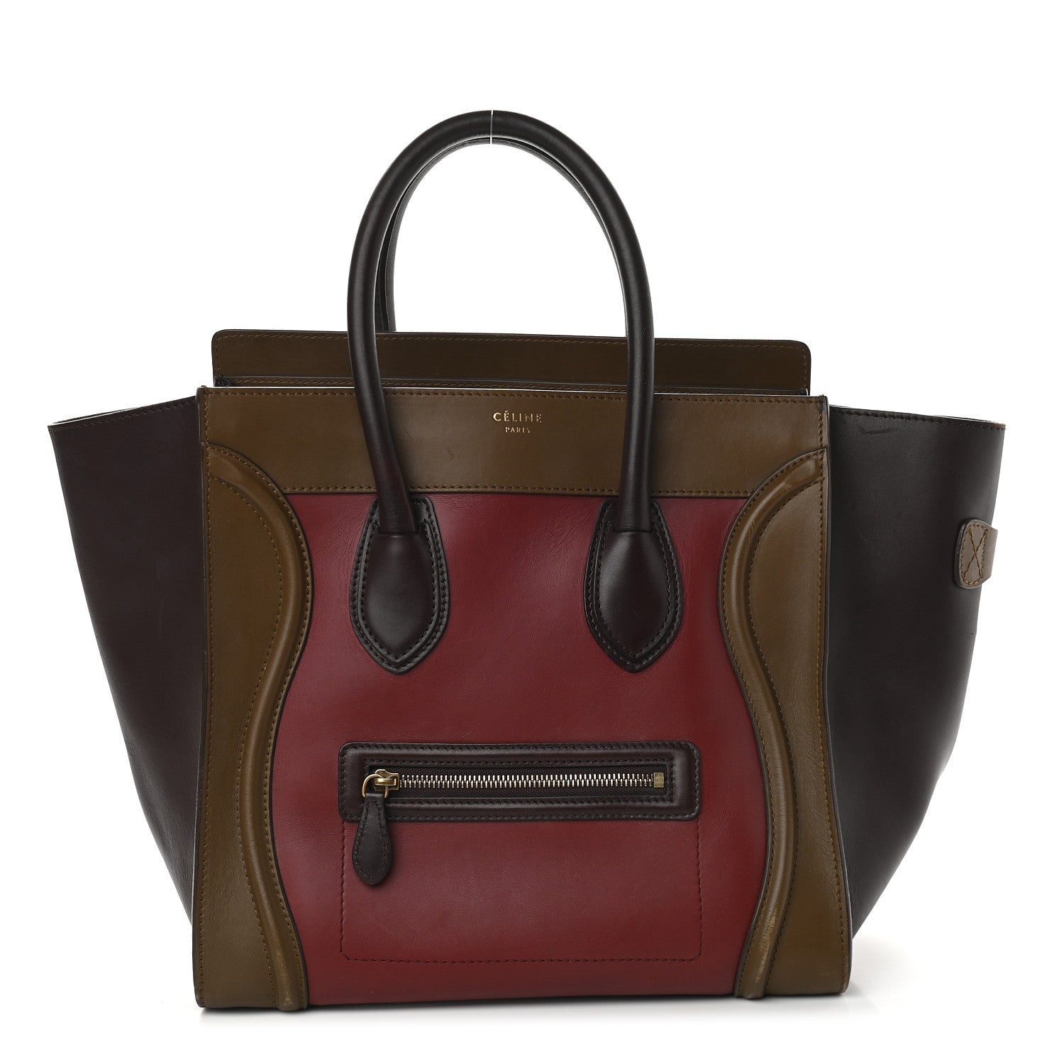 Celine Smooth Calfskin Mini Tri-Color Luggage Rust 1 of 11