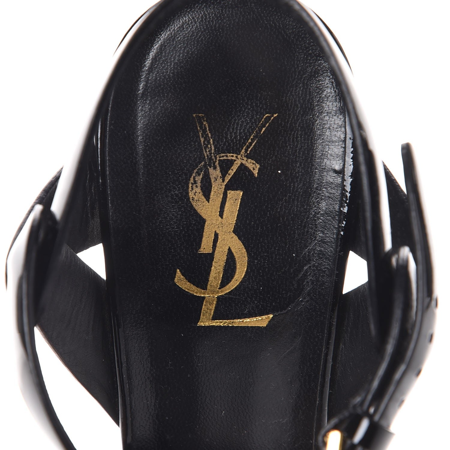 Saint Laurent Patent Tribute 105 Platform Sandals 39 Black 10 of 11