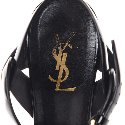 Saint Laurent Patent Tribute 105 Platform Sandals 39 Black 10 of 11