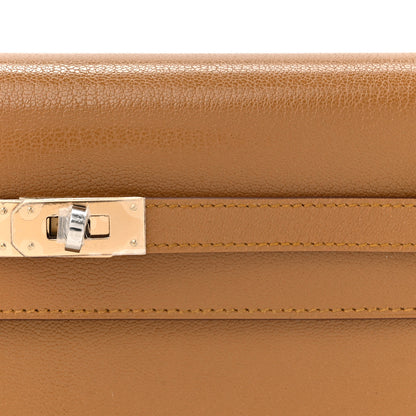 Hermes Chevre Chamkila Kelly Wallet To Go Caramel 8 of 11