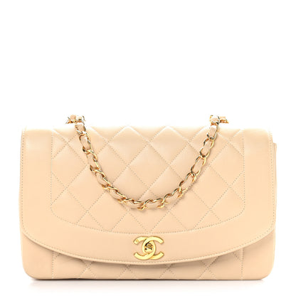 Chanel Lambskin Quilted Medium Single Flap Beige 1 of 12
