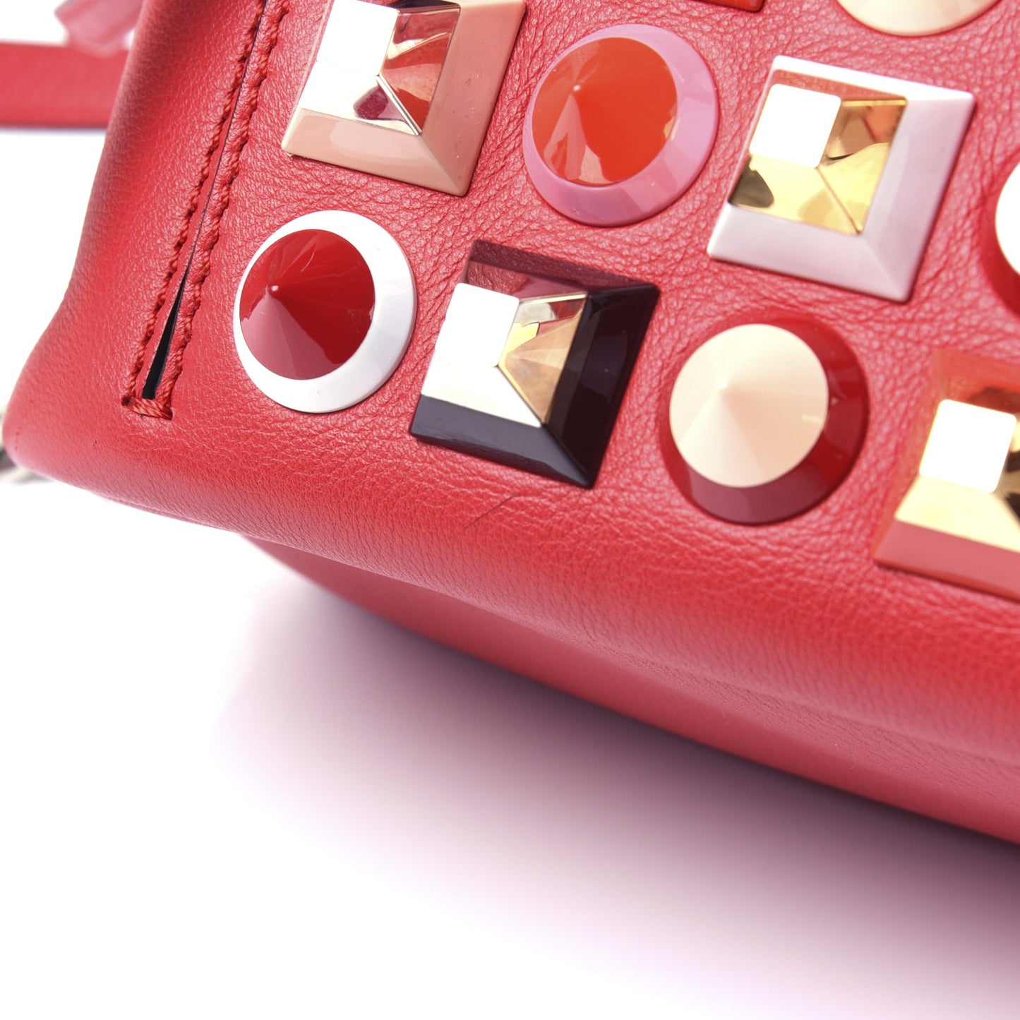 Vitello Dolce Studded Mini Backpack Fiamma Multicolor