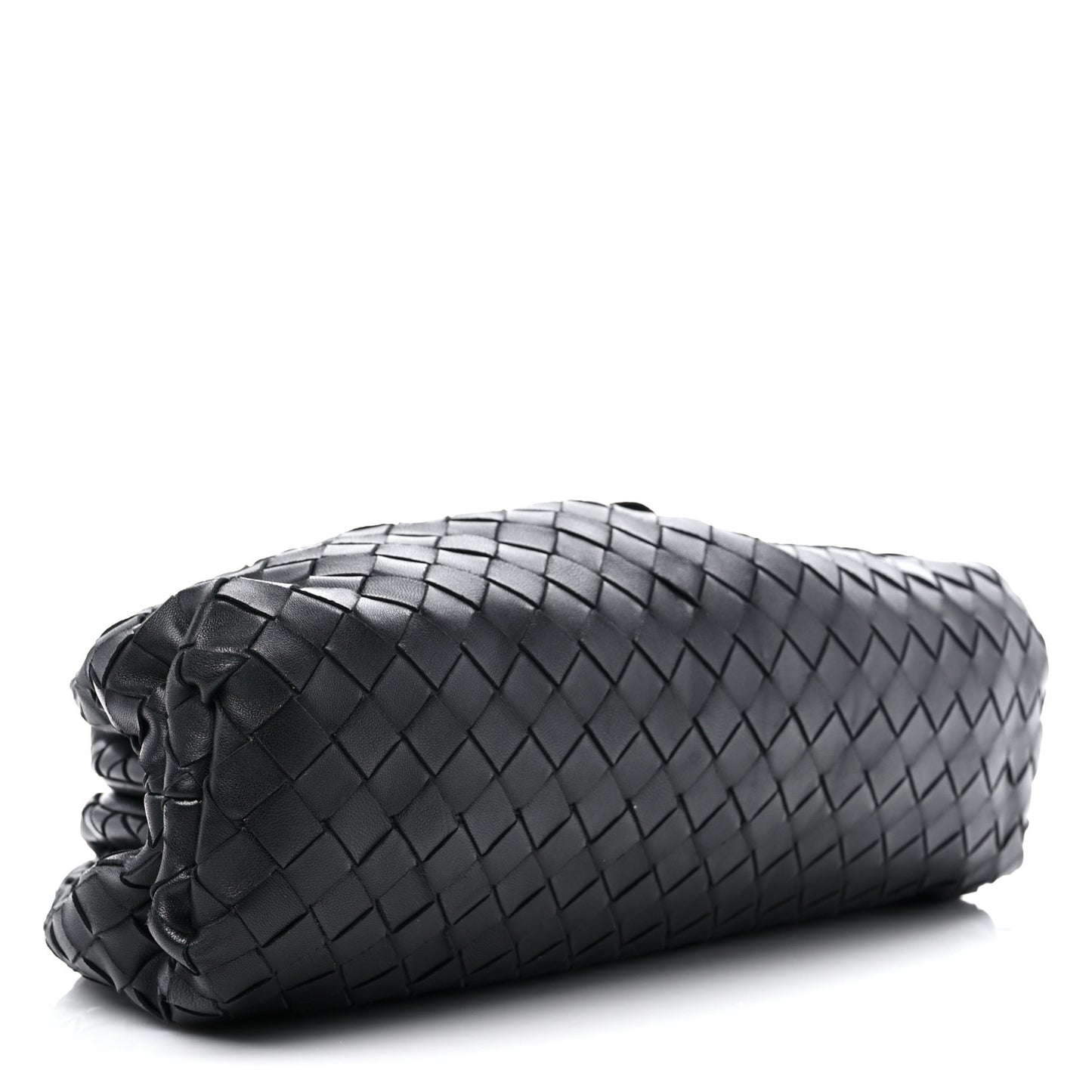 Nappa Maxi Intreccio The Pouch Oversized Clutch Black