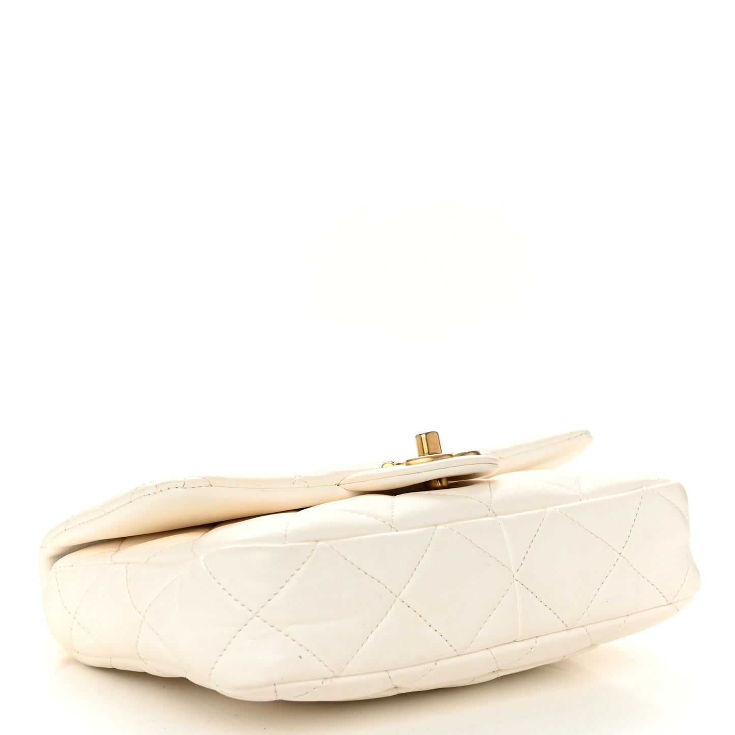 Lambskin Quilted Small CC Funky Town Flap White