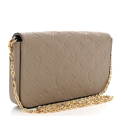 Louis Vuitton Empreinte Pochette Felicie Chain Wallet Tourterelle 4 of 12