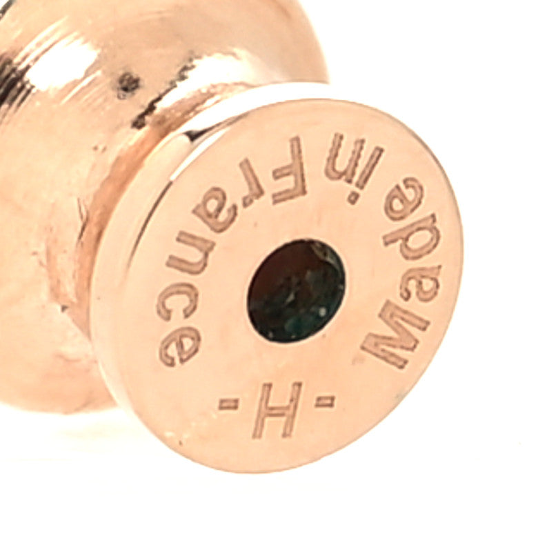 Hermes Gold Lacquered Pop H Earrings Marron Glace 4 of 4