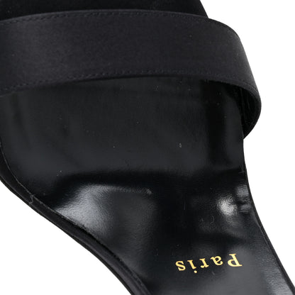 Christian Louboutin Satin Glossy Lipgloss Queen 100 Sandals 39 Black 11 of 11