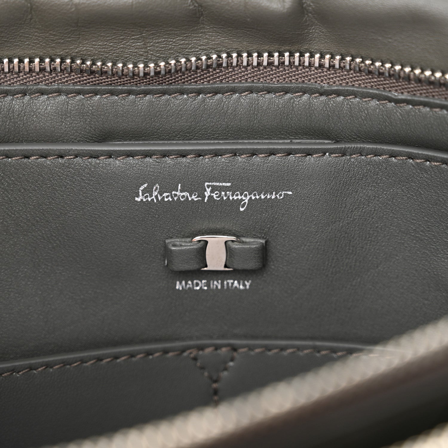 Salvatore Ferragamo Calfskin Medium Viva Bow Shoulder Bag Sparrow 7 of 11