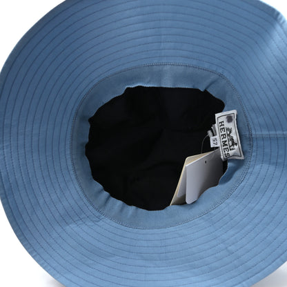 Hermes Terry Cotton Serge Hat 57 Bleu Paradis 7 of 8