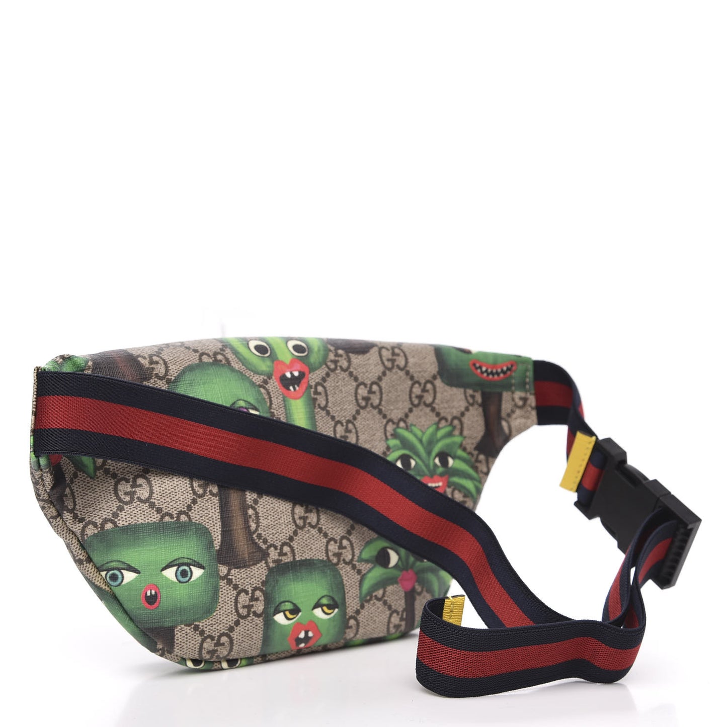 GG Supreme Monogram Smiling Plants Childrens Belt Bag Multicolor