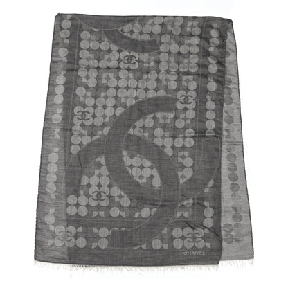 Chanel Cashmere Silk CC Scarf Grey 2 of 8
