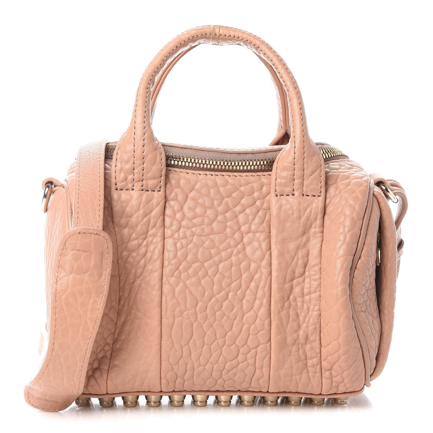 Pebbled Lambskin Mini Rockie Truffle Gold Hardware