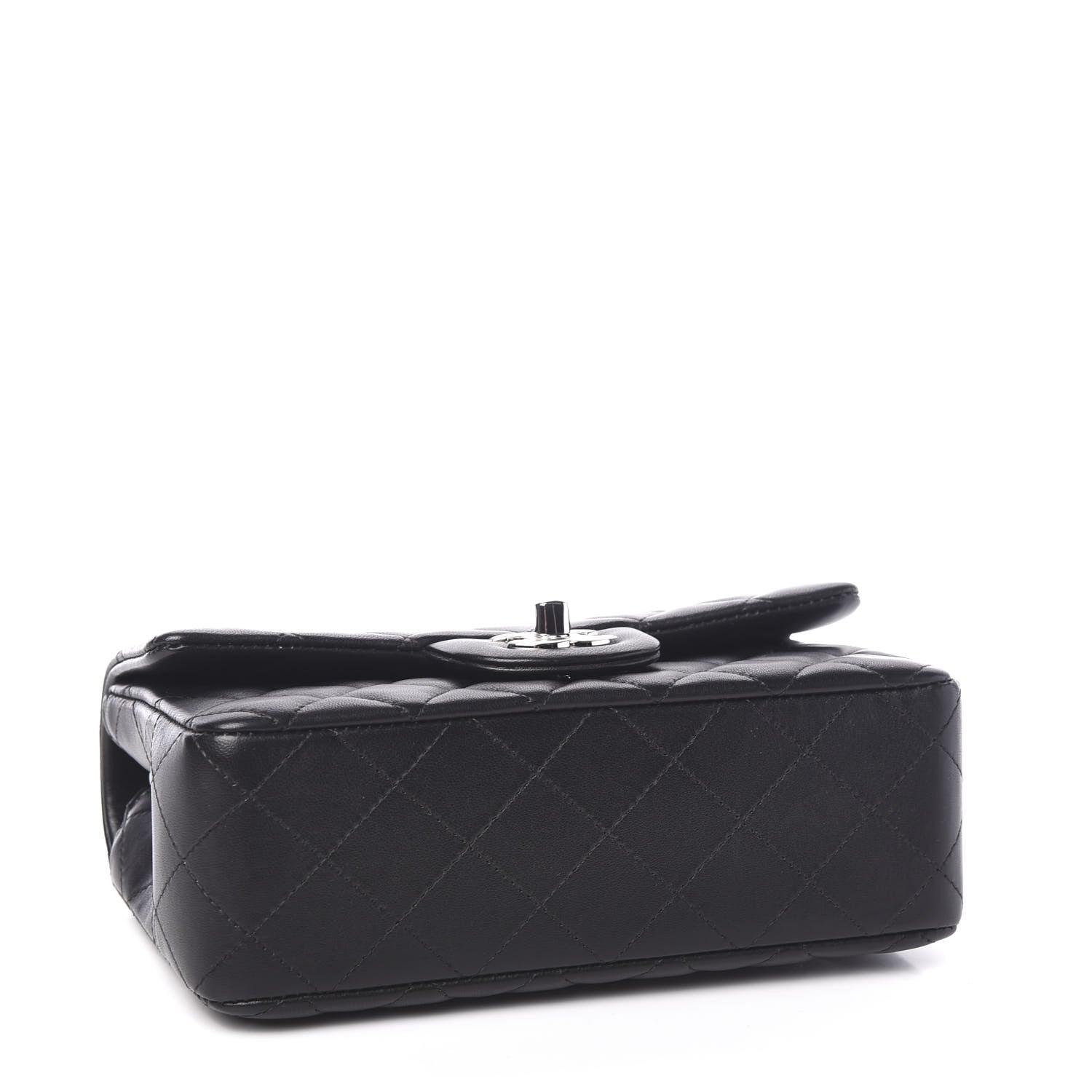 Chanel Lambskin Quilted Mini Rectangular Flap Black 3 of 9