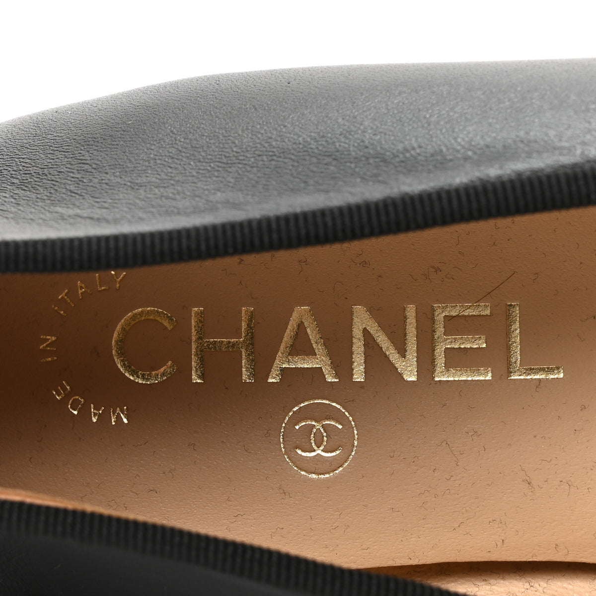 Chanel Lambskin Patent Cap Toe Ballerina Flats 39.5 Black 8 of 9