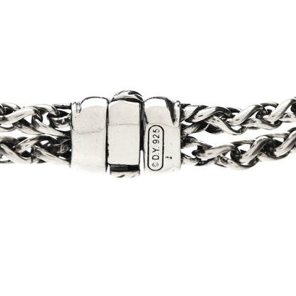 David Yurman Sterling Silver Diamond 18mm Double Wheat Chain Necklace 4 of 4